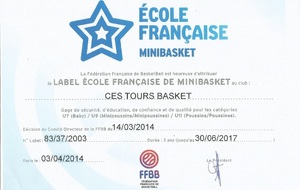 CEST ECOLE DE BASKET : LABEL FFBB