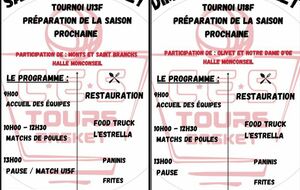 Tournois à Monconseil les 1/07 et 2/07/2023