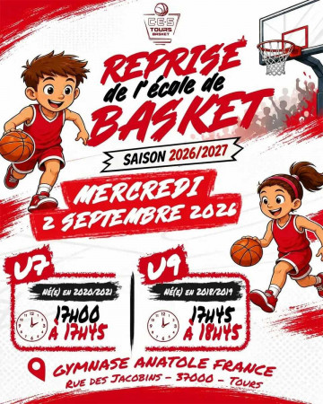 Reprise du Mini Basket le mercredi 2 septembre 2026