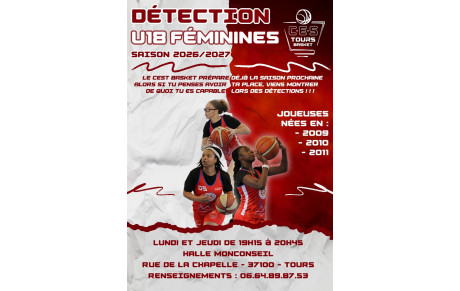 Détection U18 Féminines Saison 2026-2027