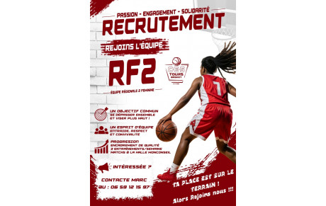 Recrutement RF2 Saison 2026-2027